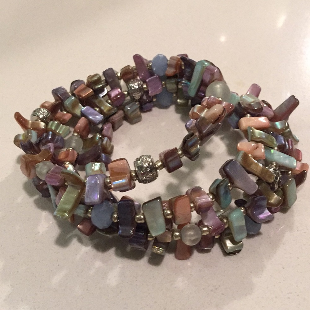 Beach boho shell bracelet